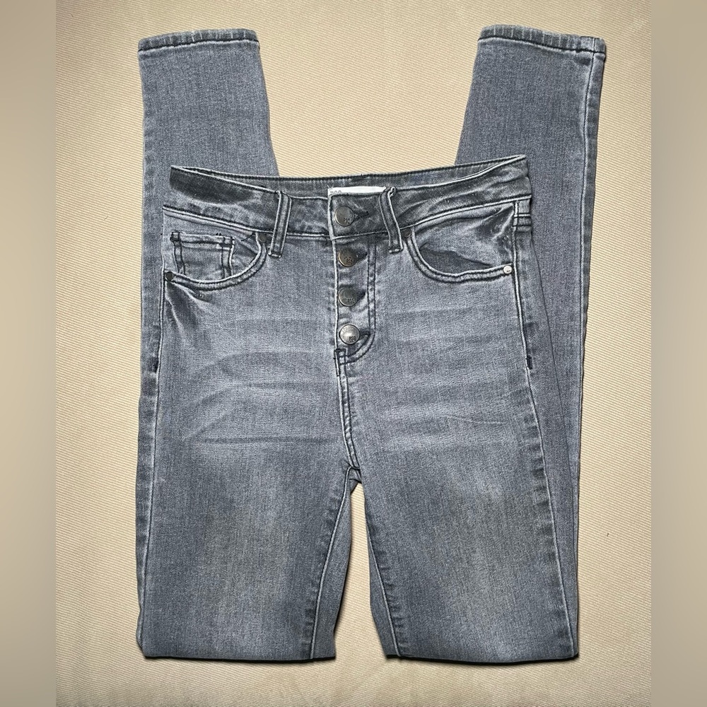 Grey RSQ Manhattan High Rise Jeans Size 14
